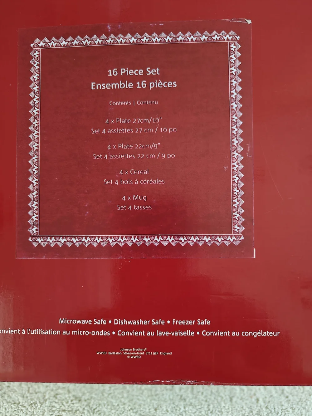 Johnson Brother's  16 Piece Set. It Was The Night Before Christmas.